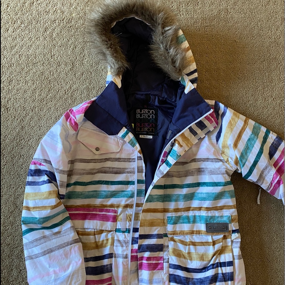Woman’s burton snowboard jacket.
